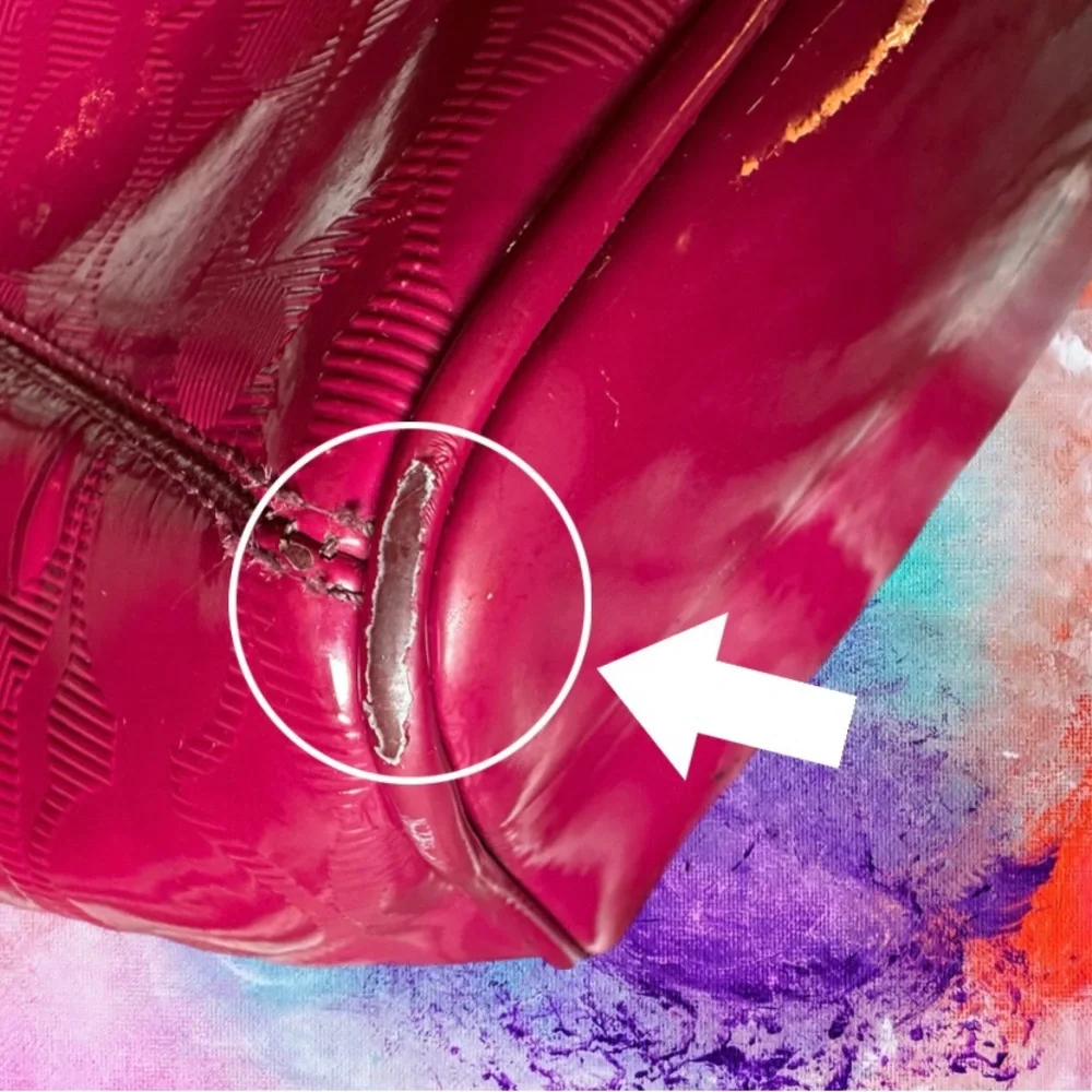 Coach Patent Leather Peyton Tote in Fuchsia